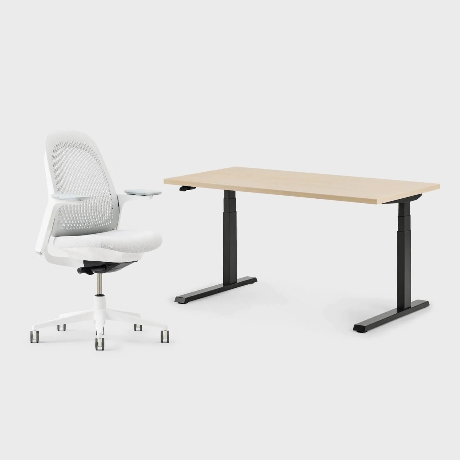 Breck Office Chair & Upside Sit-to-Stand Desk Set - Image 10