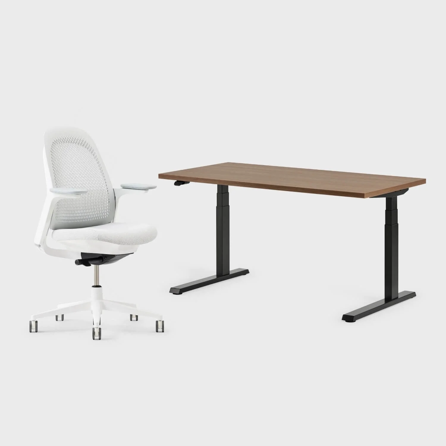 Breck Office Chair & Upside Sit-to-Stand Desk Set - Image 11