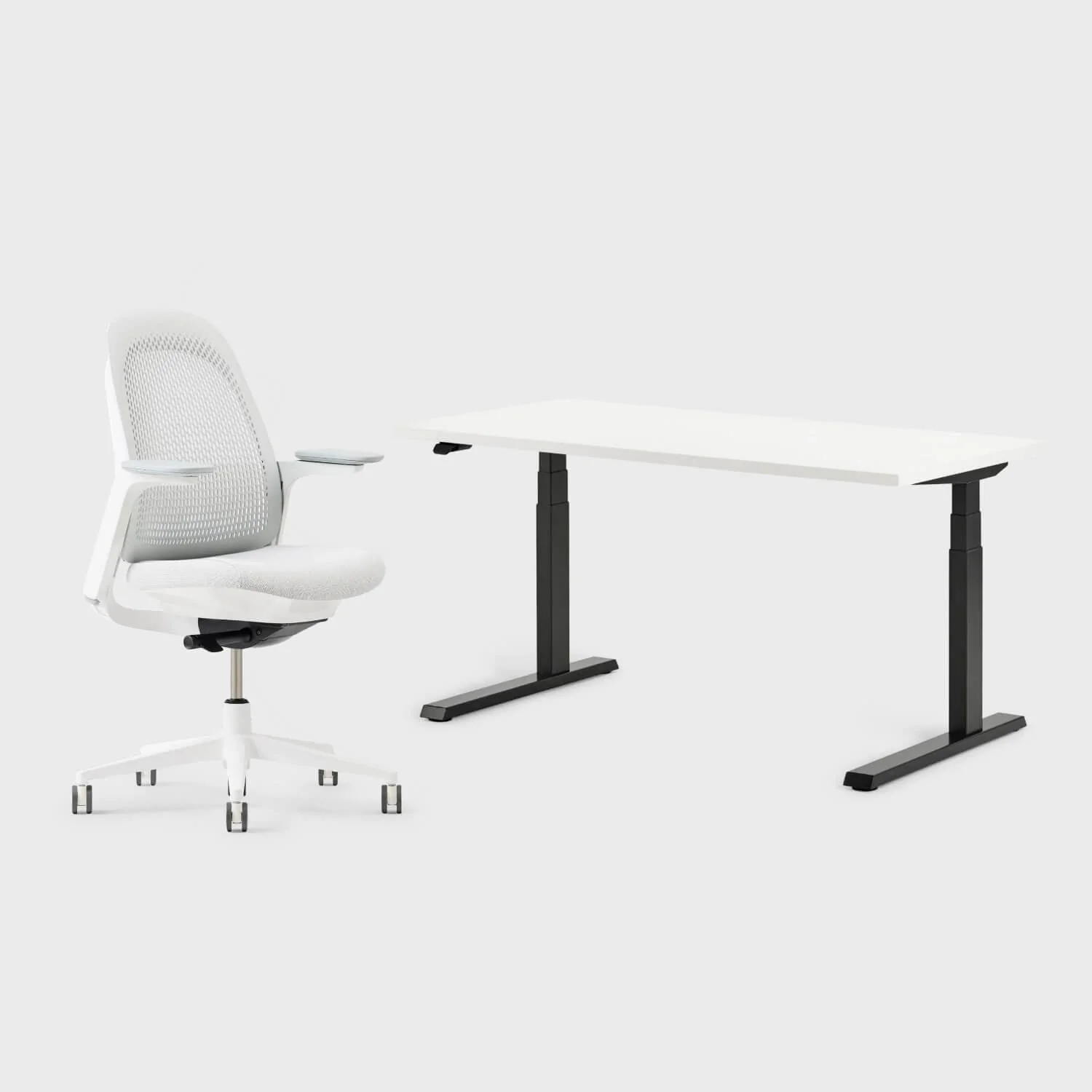 Breck Office Chair & Upside Sit-to-Stand Desk Set - Image 12