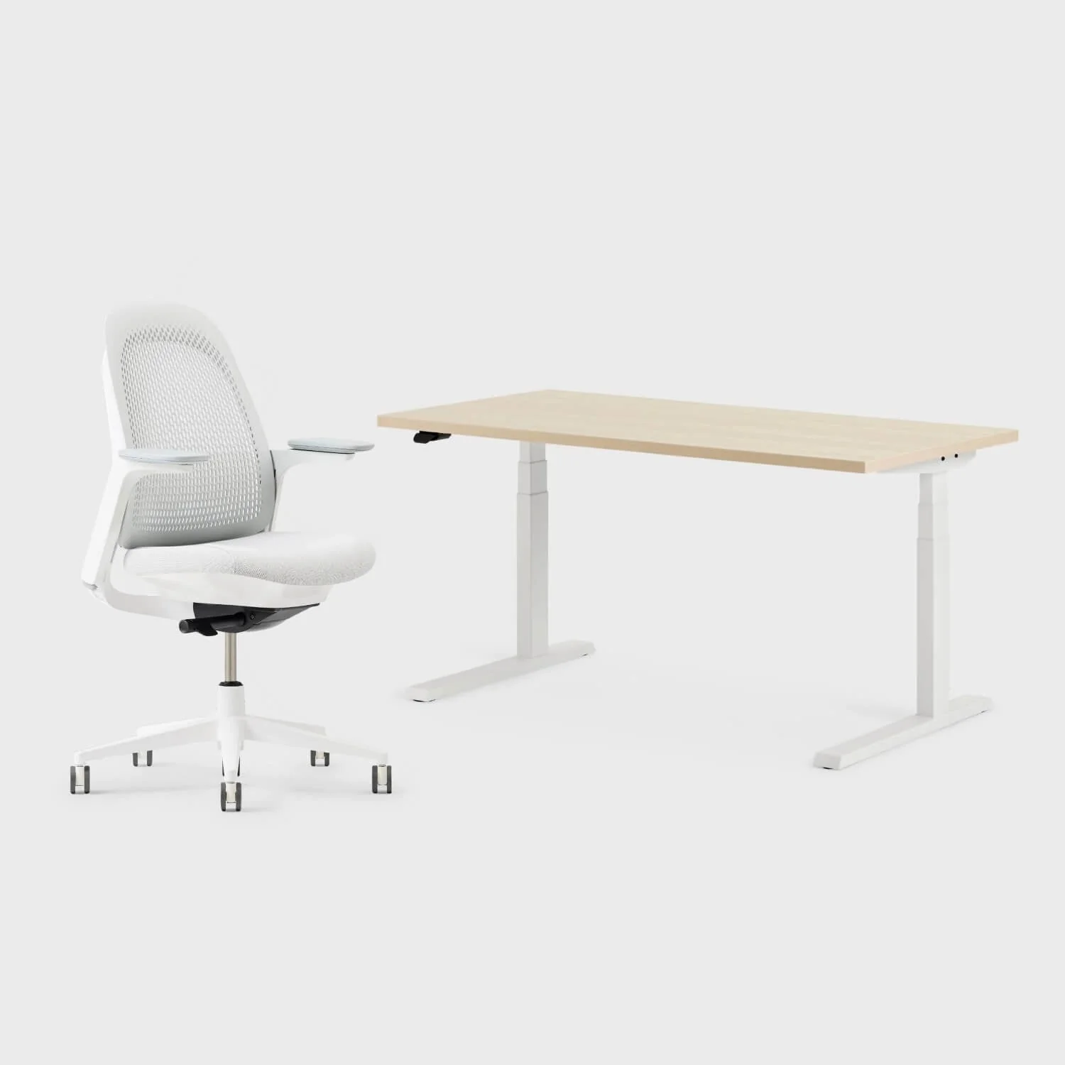 Breck Office Chair & Upside Sit-to-Stand Desk Set - Image 14