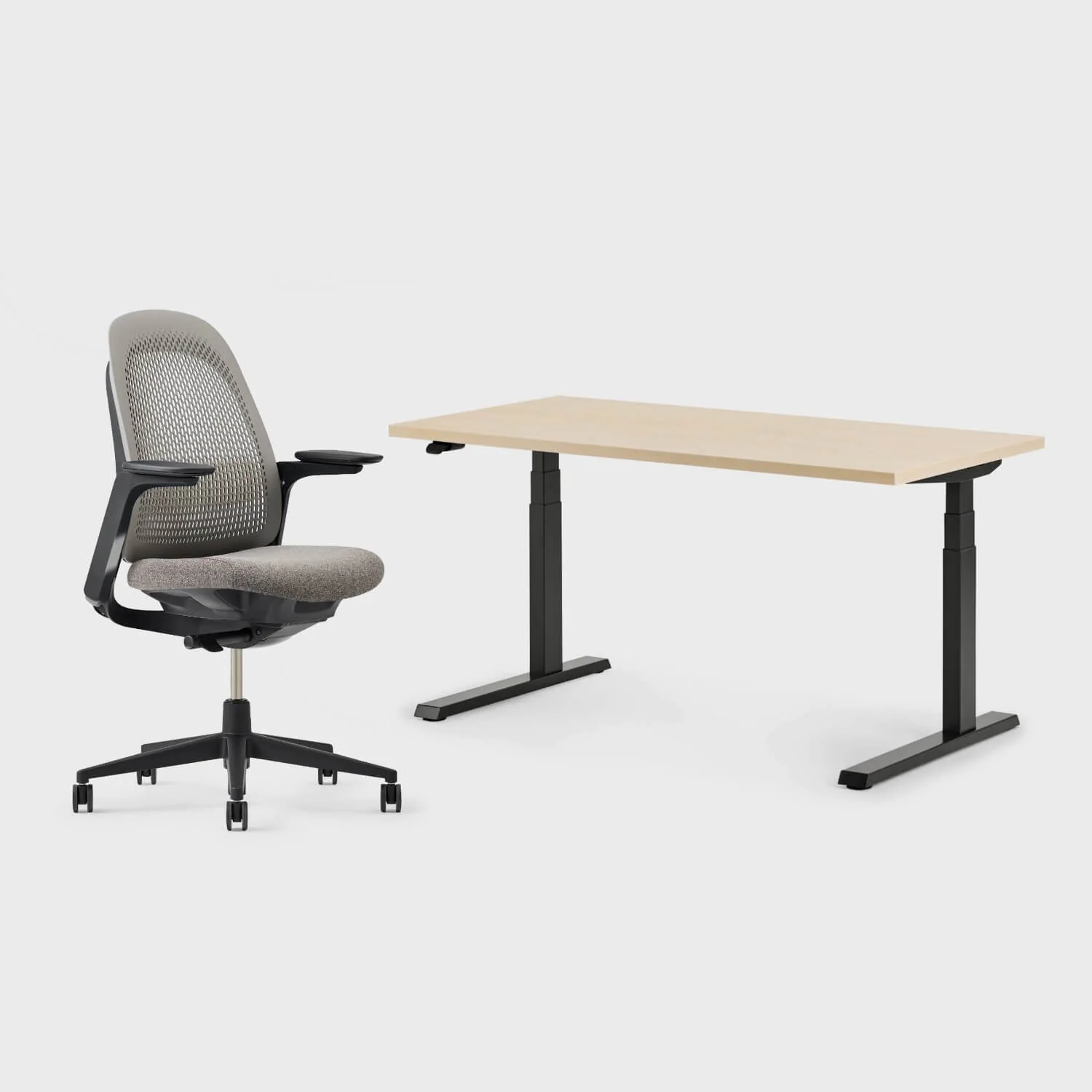 Breck Office Chair & Upside Sit-to-Stand Desk Set - Image 18
