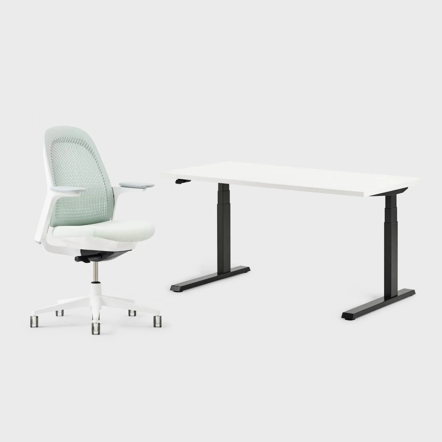 Breck Office Chair & Upside Sit-to-Stand Desk Set - Image 36