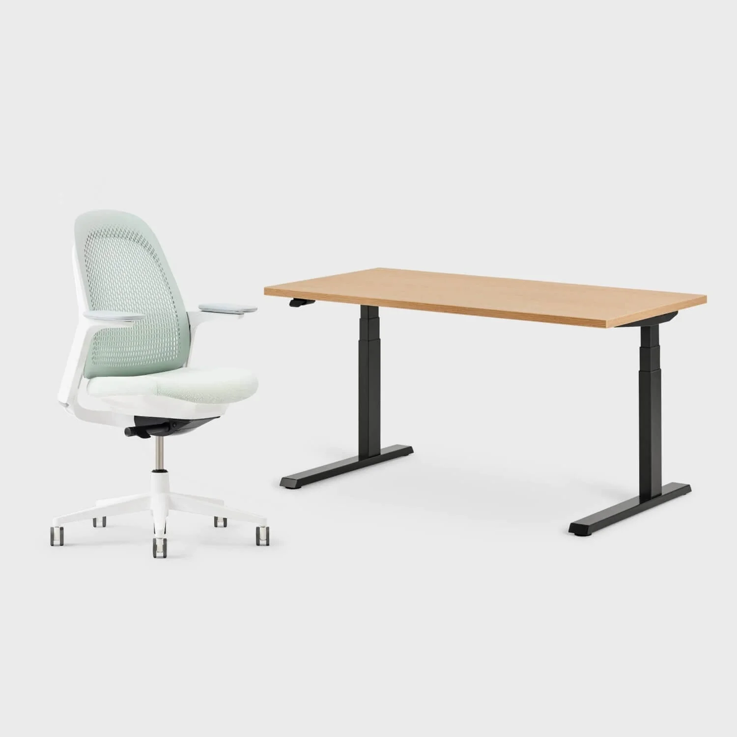 Breck Office Chair & Upside Sit-to-Stand Desk Set - Image 37