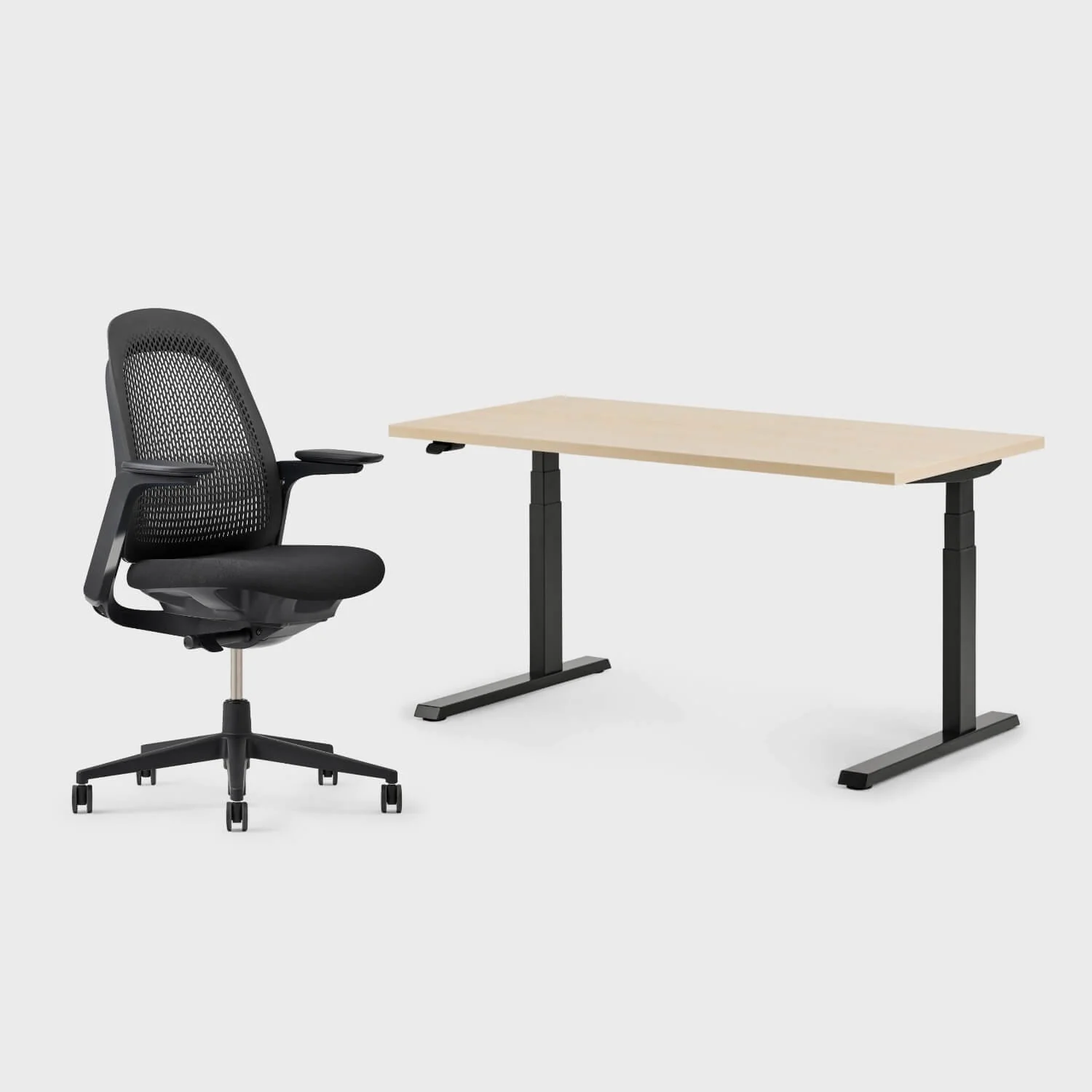 Breck Office Chair & Upside Sit-to-Stand Desk Set - Image 4