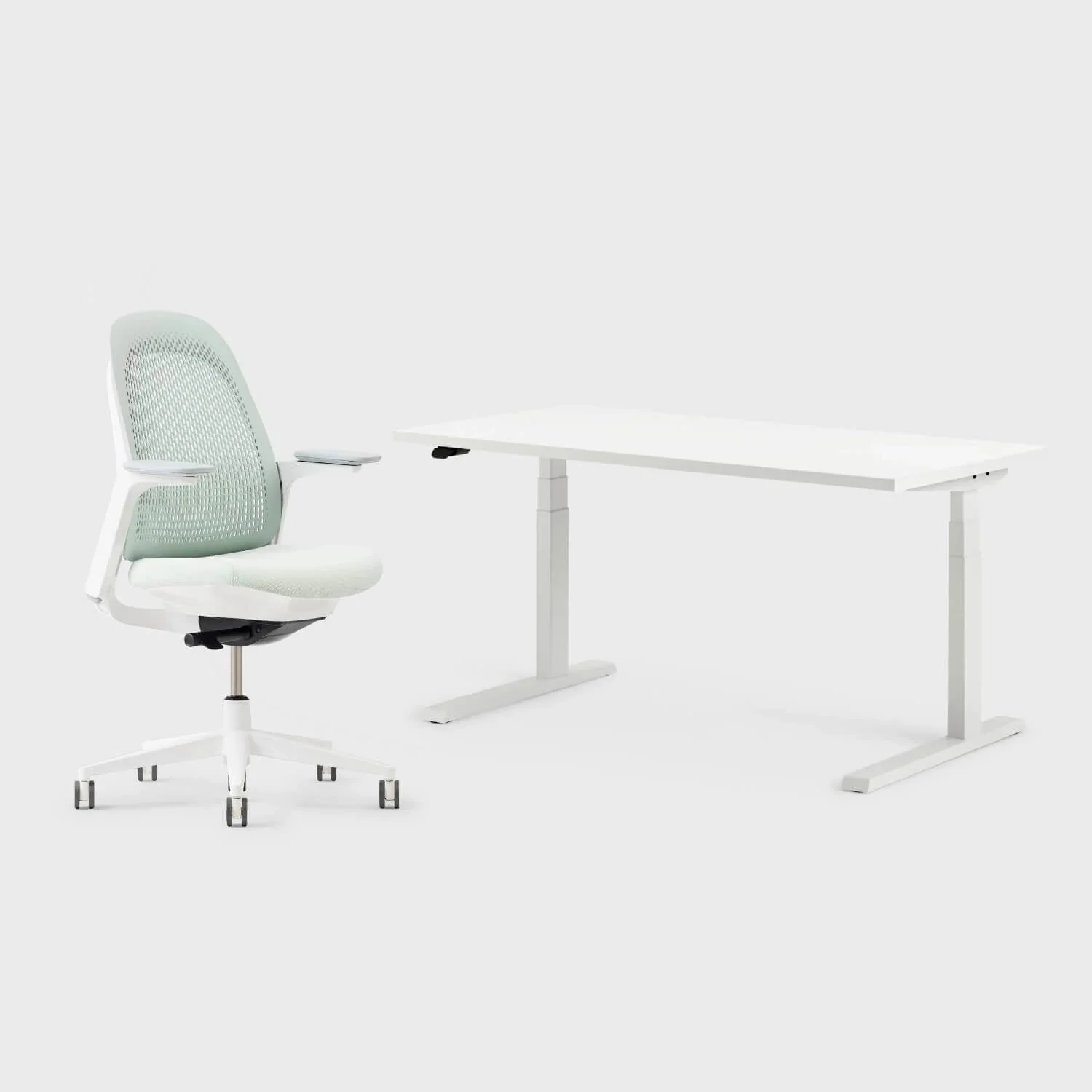 Breck Office Chair & Upside Sit-to-Stand Desk Set - Image 40