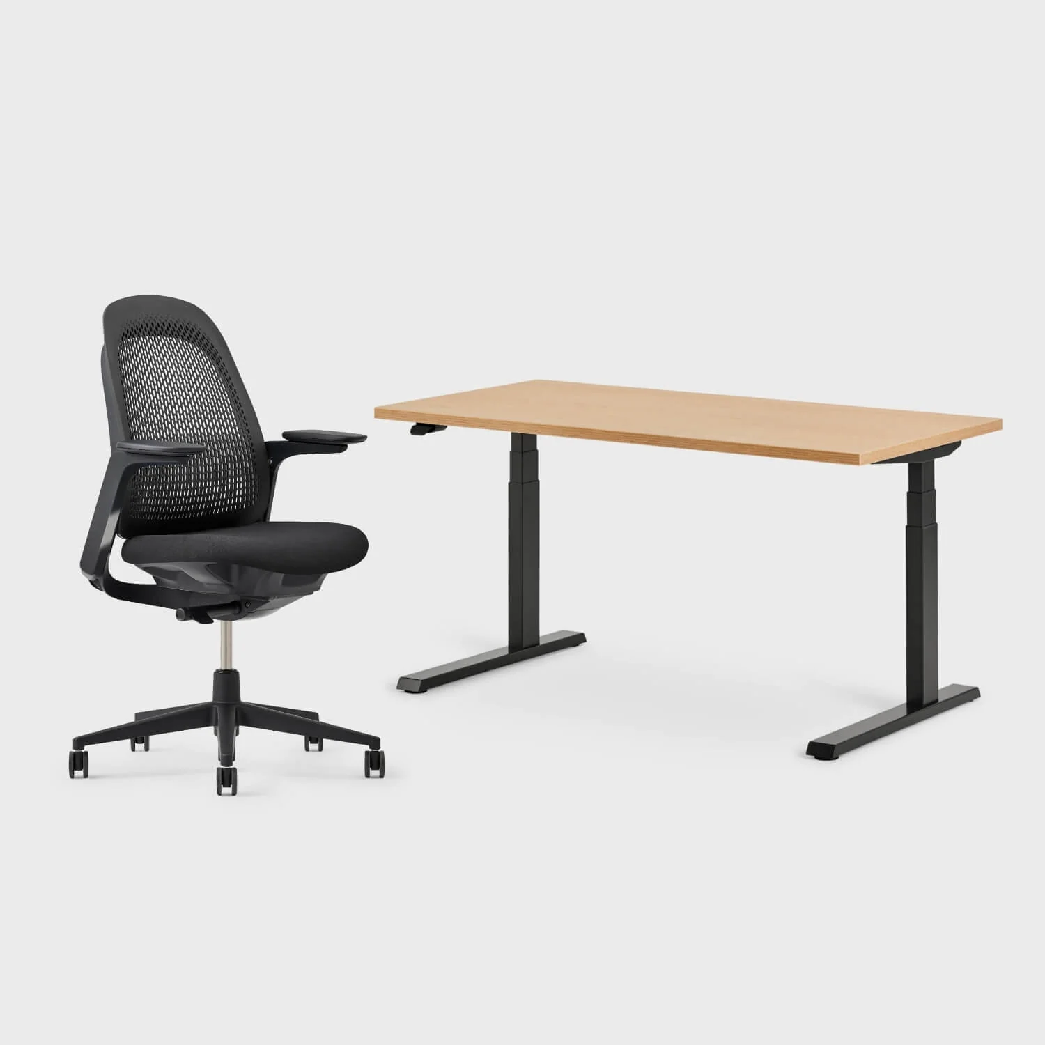 Breck Office Chair & Upside Sit-to-Stand Desk Set - Image 6