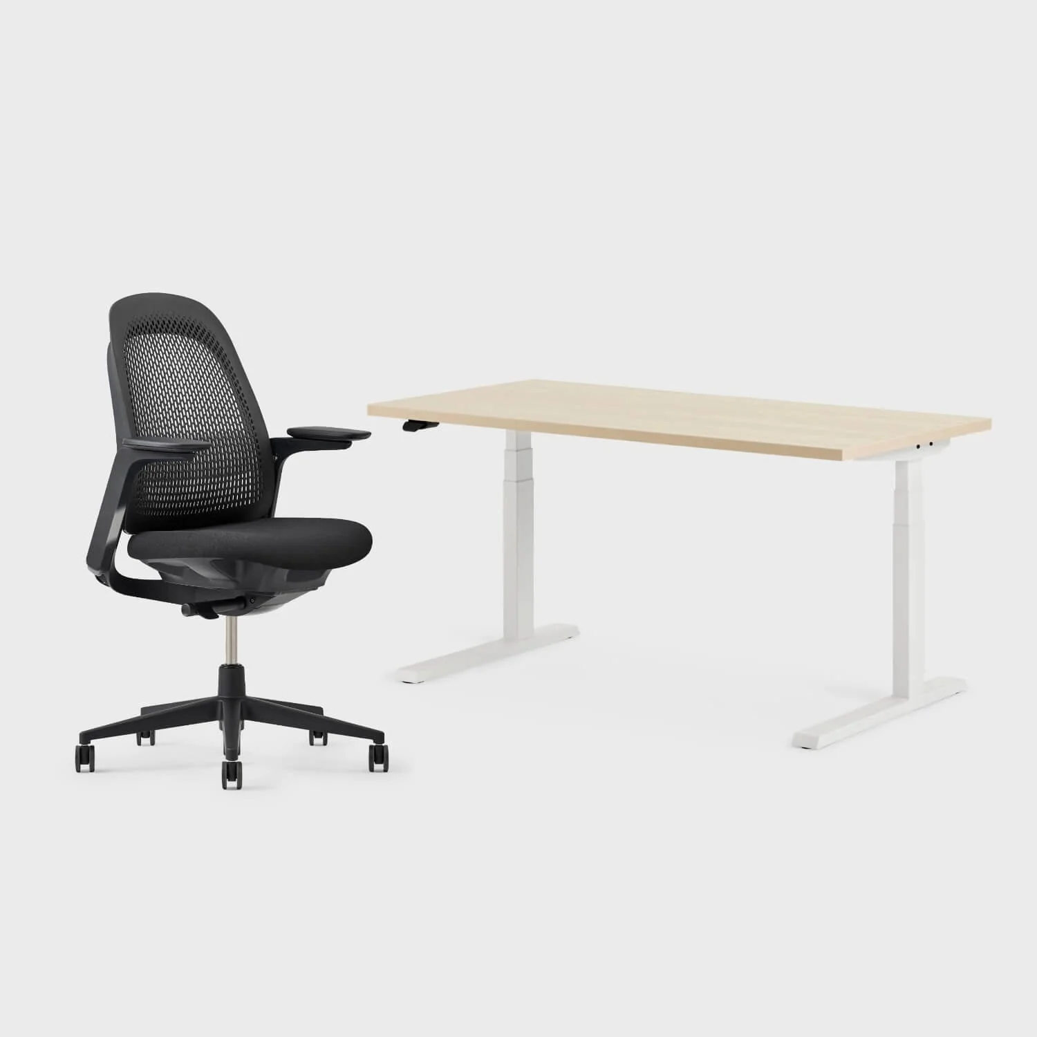 Breck Office Chair & Upside Sit-to-Stand Desk Set - Image 7