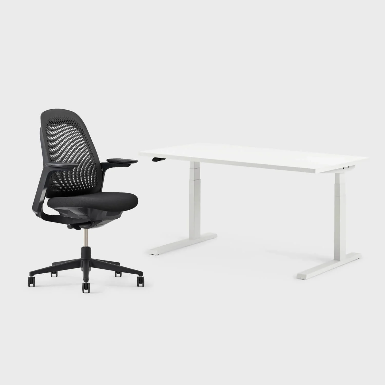 Breck Office Chair & Upside Sit-to-Stand Desk Set - Image 8