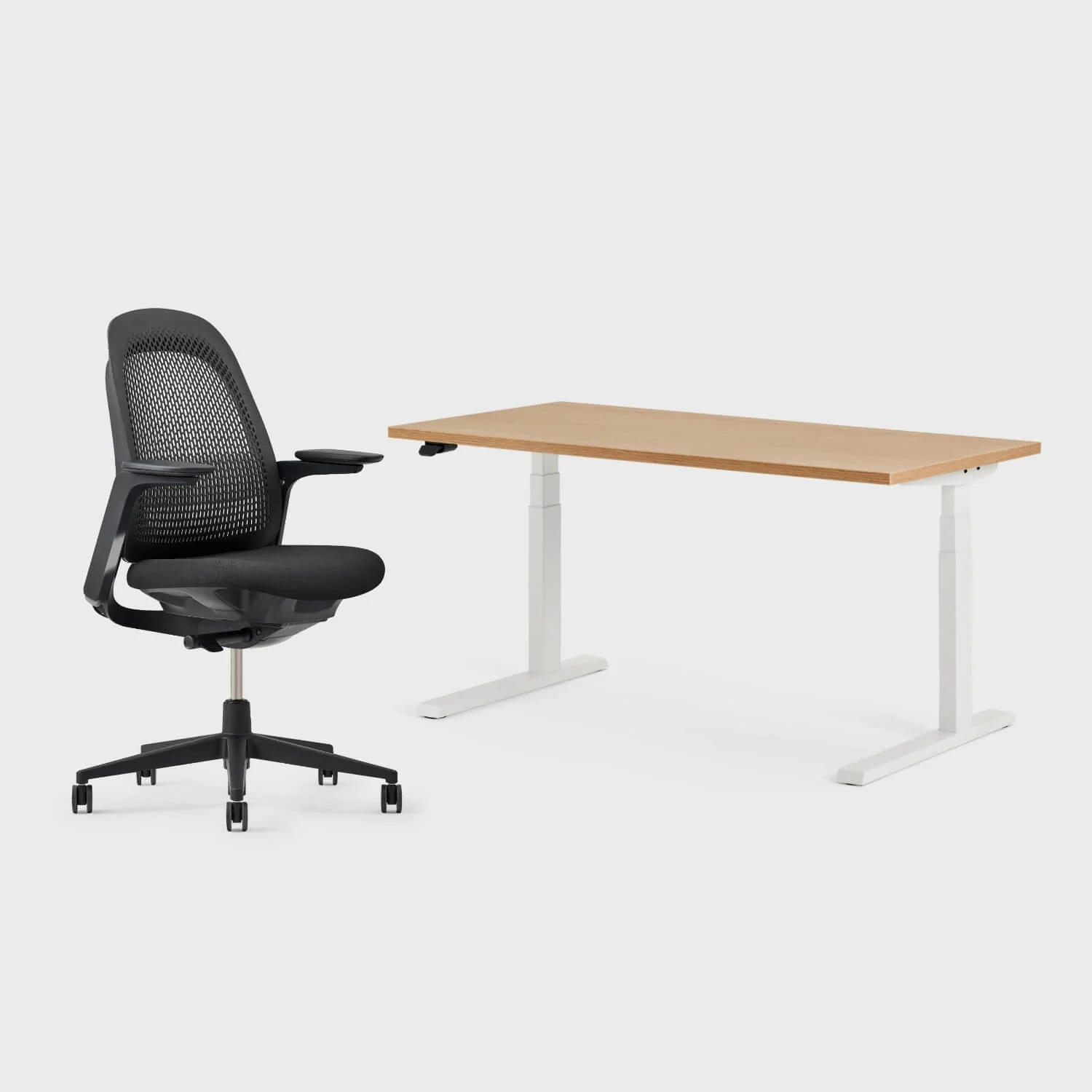 Breck Office Chair & Upside Sit-to-Stand Desk Set - Image 9
