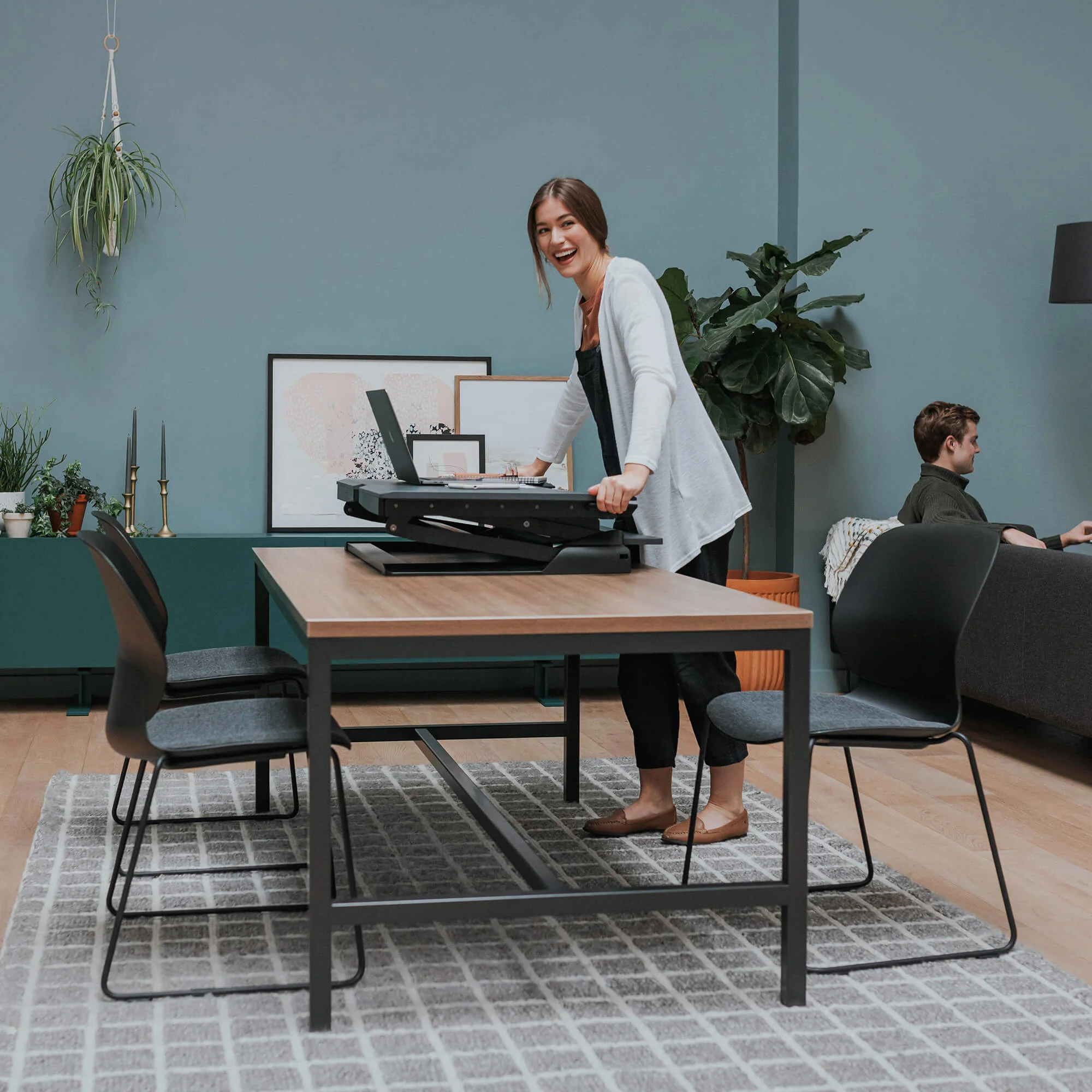 WorkFit Corner Standing Desk Converter - Image 4