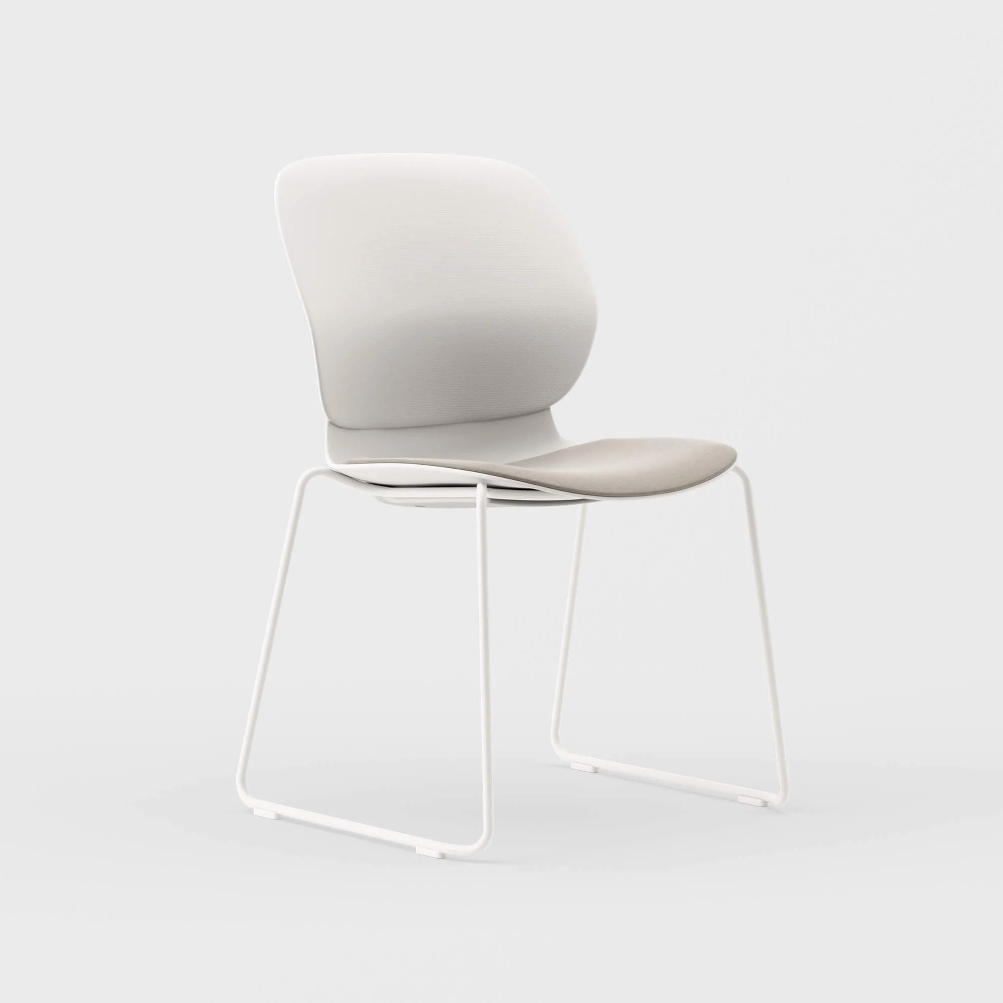 Maari Chair Sled Base with Upholstered Seat - Image 3