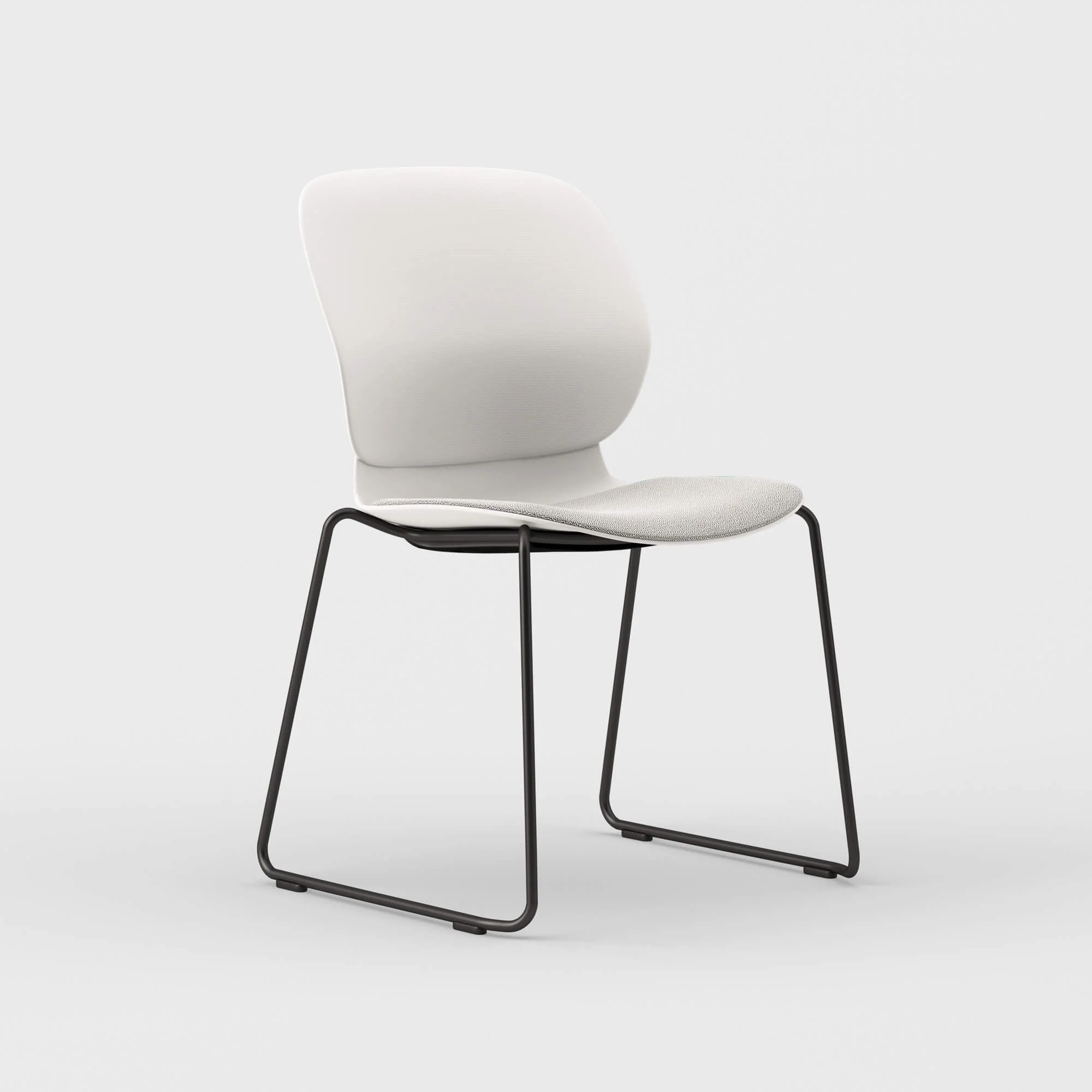 Maari Chair Sled Base with Upholstered Seat - Image 4