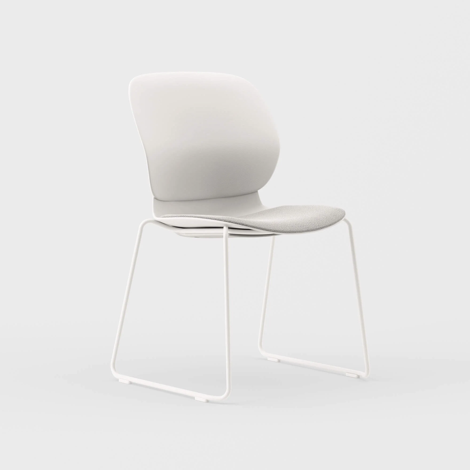 Maari Chair Sled Base with Upholstered Seat - Image 5