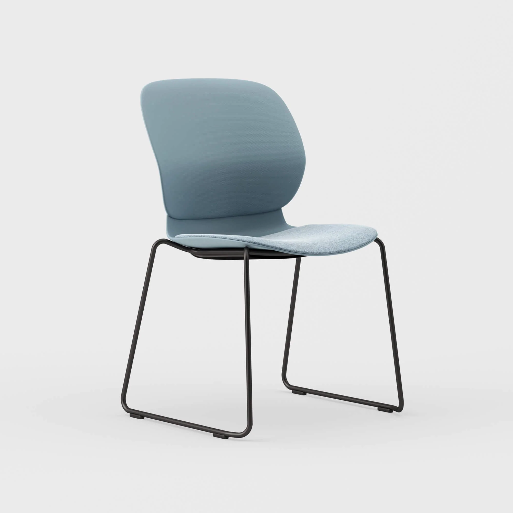 Maari Chair Sled Base with Upholstered Seat - Image 6