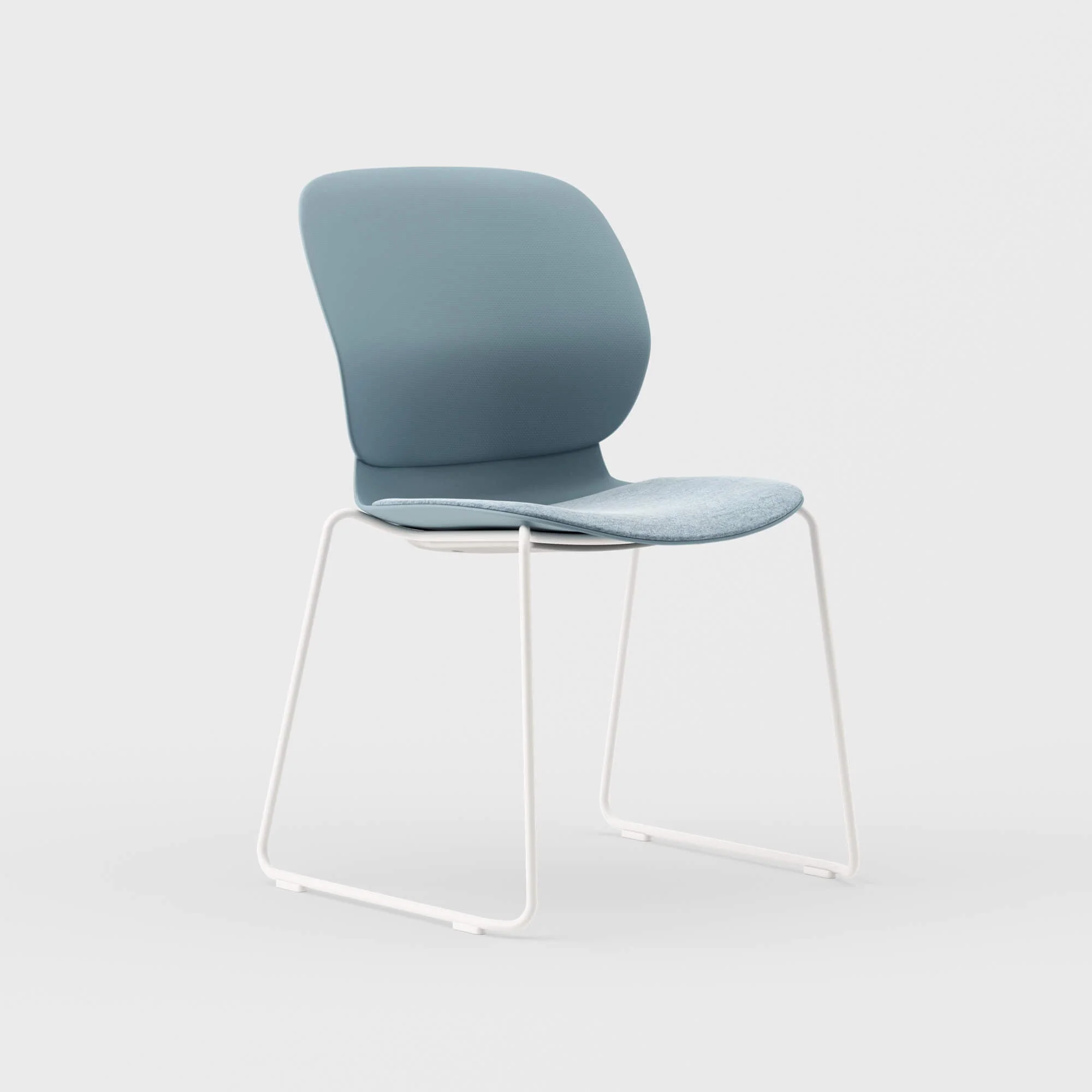 Maari Chair Sled Base with Upholstered Seat - Image 7